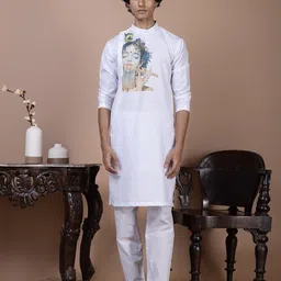 DEVOILER Men Ethnic Motifs Printed Kurta-image-56