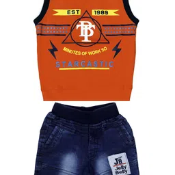 ZADMUS Boys Printed Round Neck Pure Cotton T-Shirt With Shorts-picture-25