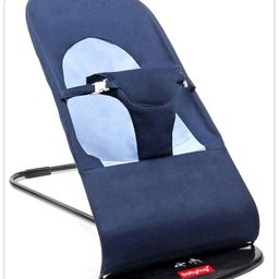 Babyhug Light weight Baby Bouncer with Safety Harness - Navy Blue-11