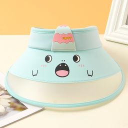 Babyhug Summer Cap Animal Face Print Blue - Circumference 57 cm-19