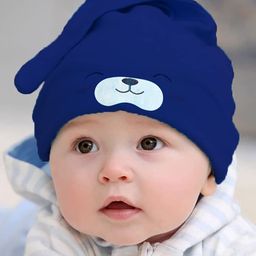 Syga Puppy Long Tailed Design Baby Cotton Cap Blue - Diameter 17 cm-10