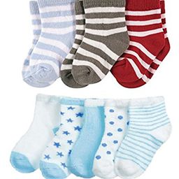 Footprints Organic Cotton Striped Baby Socks Pack Of 8 - Multicolor-image-33