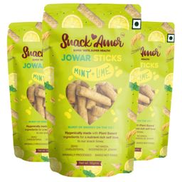 SnackAmor Jowar Sticks Mint n Lime Pack of 3 - 50 gm each-12
