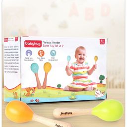 Babyhug Maracas Wooden Rattle Toy Set of 2-9