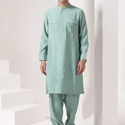 BARARA ETHNIC Men Regular Kurta with Trousers-image-0