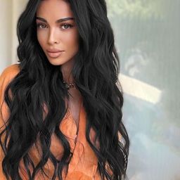 RITZKART Halo Wavy Toupee Hair Extension- Black- 28 Inch-image-16