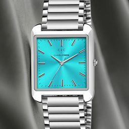 CHARLIEKEEN Men Brass Dial & Stainless Steel Straps Analogue Watch CC-GSQ010-BLU-CH-55