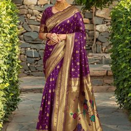KALINI Ethnic Motifs Zari Paithani Saree-image-80