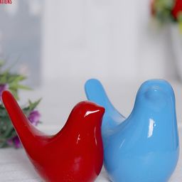 Aura Blue & Red 2 Pieces Sparrow Figurine Showpiece-image-33