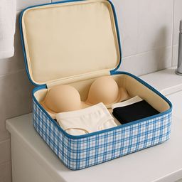 Aura Blue Set of 1 Regular Makeup Organiser Organisers-image-22