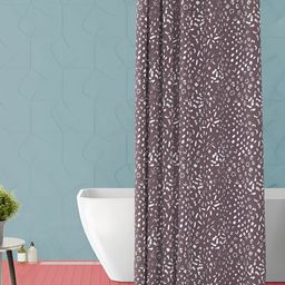 ArtzFolio Mauve & White Printed Waterproof Shower Curtain-15
