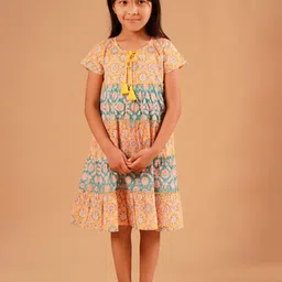 Sangria Girls Printed Pure Cotton Dress-picture-34