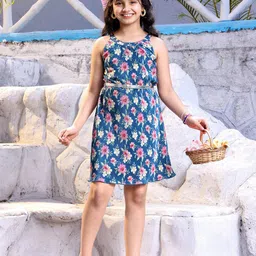 Hola Bonita Floral Print Blouson Dress-image-36
