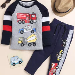 YK Boys Printed T-shirt with Trousers-picture-32