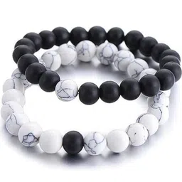 Divine souvenirs Unisex Set Of 2 Artificial Beaded Elasticated Bracelets-5