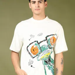 V-Mart Men Printed Extended Sleeves Applique T-shirt-image-85