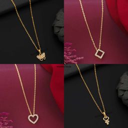 Boghra Sales Set Of 4 Gold-Plated Brass American Diamond Chain-3