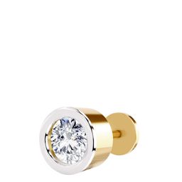Sparkles Diamond 0.50 Carat Round Shape Bezel Soilitaire Diamond Nose Pin 14K Yellow Gold-image-42