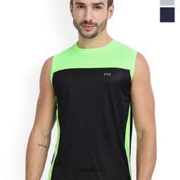 FTX Pack Of 3 Colourblocked Dry-Fit Round Neck Gym Vests 709-1_709-6_709-10-S-image-25