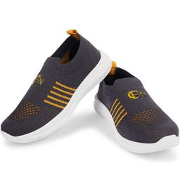 CAFONE Footwear Kids-Unisex Grey Melange Synthetic Casual Shoes-image-30