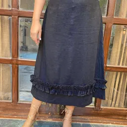 Label Tanvee Frill A-Line Midi Skirt-image-27