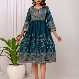 SUNEKH Women Floral Printed Screen Print Daily Anarkali Kurta-image-49