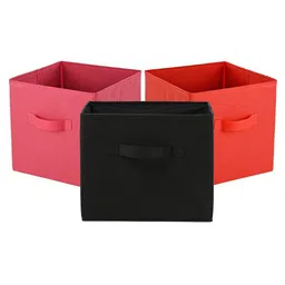 Kuber Industries Pink & Red 3 Pieces Multi-Utility Organisers-6