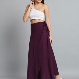 BODYFIGURE Women Wrap Around Maxi Skirt-image-63