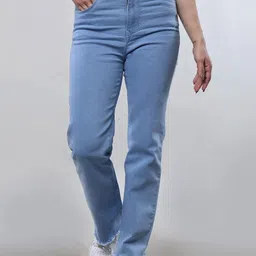 Aadvi Fashion Women Smart Relaxed Fit High-Rise Light Fade Jeans-picture-36
