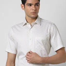 Van Heusen Men Spread Collar Geometric Printed Cotton Formal Shirt-image-53