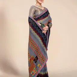 Anouk Rustic Poly Georgette Saree image 3