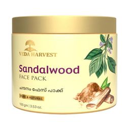 Veda Harvest Sandalwood Face Pack For Glowing Skin - 100g-16