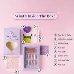 GLOW CUPID 10 Pcs Reusable Press On Nails, Buffer & Alcohol Swab Kit - Winter-Wonderland image 3