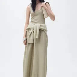 MANGO Fit & Flare Maxi Dress-picture-45