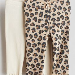 H&M 2-Pack Ribbed Cotton Leggings-image-17