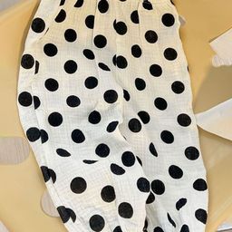 FOREVER FRIDAY Kids Girls Polka Dot Printed Relaxed Mid-Rise Regular Trousers-image-41