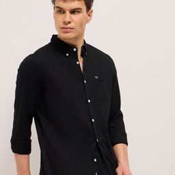 THE BEAR HOUSE Slim Fit Long Sleeves Cotton Linen Shirt-image-15