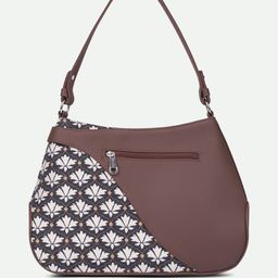 ZOUK Ethnic Motifs Printed Leather Bucket Handheld Bag image 5