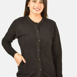 BAISA Women Printed Cardigan with Embellished Detail-image-40