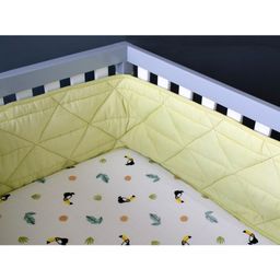 Masilo Tropical Toucan Organic Fitted Cot Sheet - White image 3