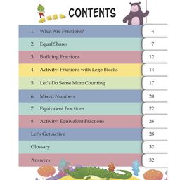 om books international Activity book Smart Brain Right Brain Maths Level 2 An Introdution to Fractions - English image 3