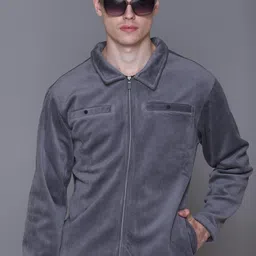MOUNTAIN COLOURS Men Shirt Collar Front-Open Sweatshirt-picture-9