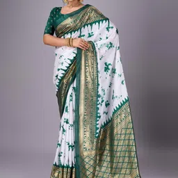 Sita Printed Chanderi Saree with Zari Woven Design Border-picture-17