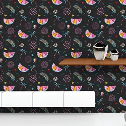 ArtzFolio Printed UV-Resistant Anti-Bacterial Abstract Memphis Geometric Shapes Peel & Stick Wallpaper-image-47