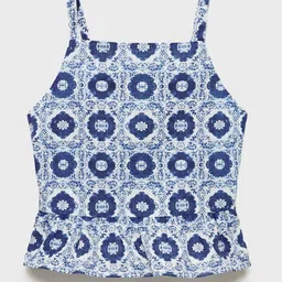 Mango Kids Girls Ethnic Print Cotton Top-picture-18