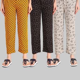 TRENDY WORLD Pack of 3 Printed Pyjamas-image-94