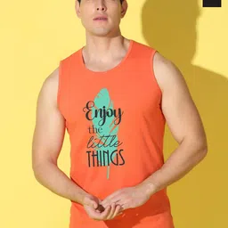 WOOSTRO Pack Of 2 Printed Combed Cotton GymInnerwear VWS26(ENJOY ORANGE)(ALONE BLACK)-image-75