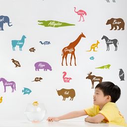 INDIAN ROYALS Blue & Grey Animal Printed Self-Adhesive & Durable Wall Sticker-17
