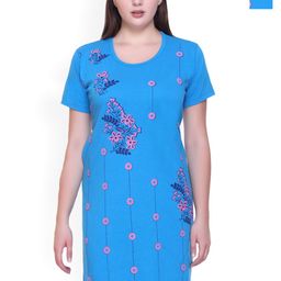 TRUDO Pack Of 2 Printed Pure Cotton Oversized Lounge T-Shirts-image-56
