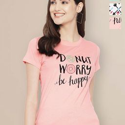 Metronaut Women Typography 3 Printed Applique T-shirt-image-65